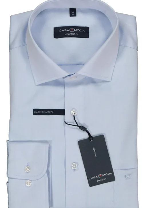 CASA MODA comfort fit overhemd, lichtblauw twill