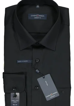 CASA MODA comfort fit overhemd, mouwlengte 7, zwart