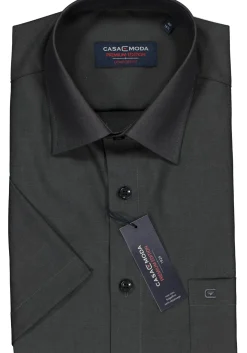 CASA MODA comfort fit overhemd, korte mouw, antraciet grijs