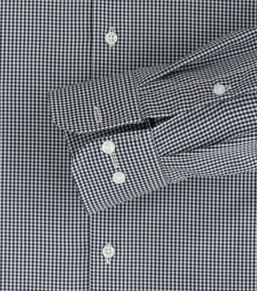 CASA MODA comfort fit overhemd, twill, blauw met wit geruit