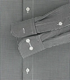 CASA MODA comfort fit overhemd, twill, zwart met wit geruit