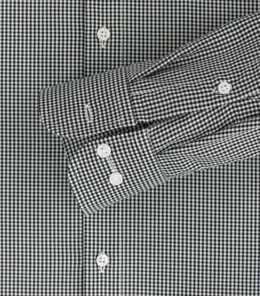CASA MODA comfort fit overhemd, twill, zwart met wit geruit