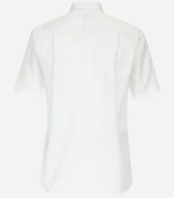CASA MODA comfort fit overhemd, korte mouw, dobby, wit