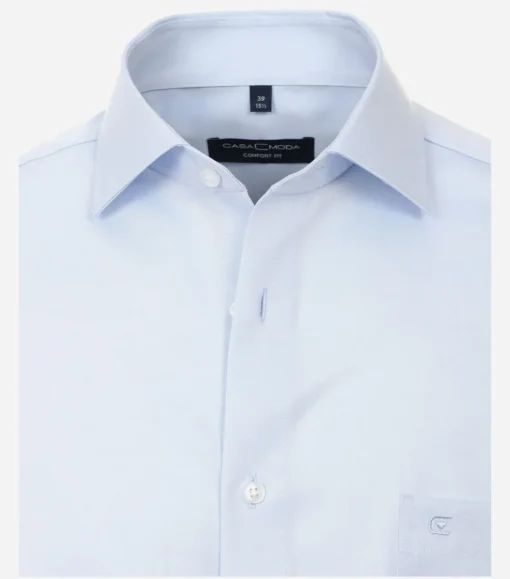 CASA MODA comfort fit overhemd, mouwlengte 7, twill, blauw
