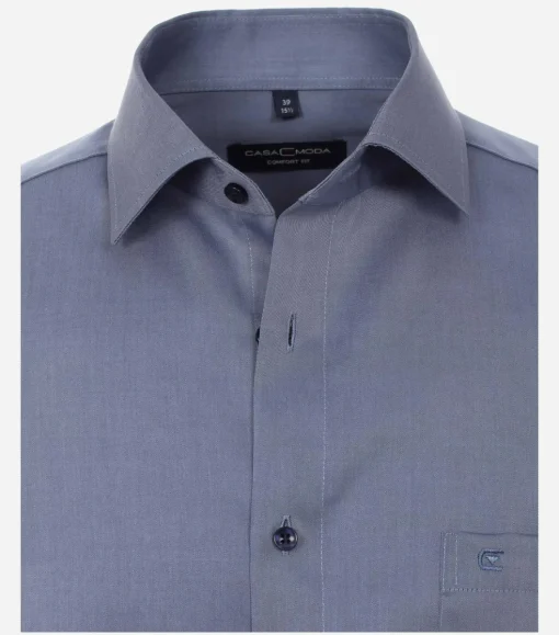 CASA MODA comfort fit overhemd, mouwlengte 7, twill, blauw