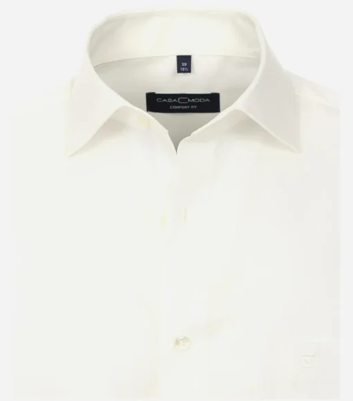 CASA MODA comfort fit overhemd, mouwlengte 7, twill, beige