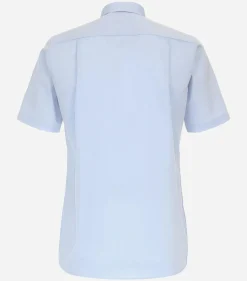 CASA MODA comfort fit overhemd, korte mouw, popeline, blauw