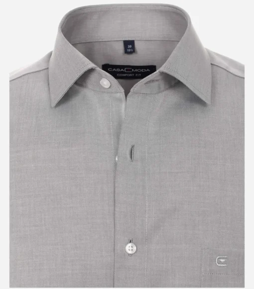 CASA MODA comfort fit overhemd, mouwlengte 7, twill, grijs