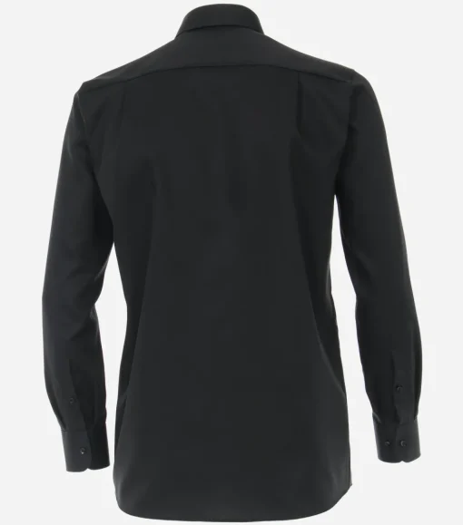 CASA MODA comfort fit overhemd, mouwlengte 7, twill, zwart