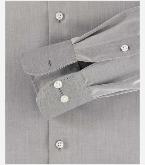 CASA MODA comfort fit overhemd, mouwlengte 7, twill, grijs