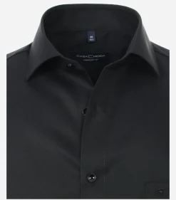 CASA MODA comfort fit overhemd, mouwlengte 7, twill, zwart