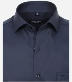 CASA MODA comfort fit overhemd, mouwlengte 72 cm, twill, blauw