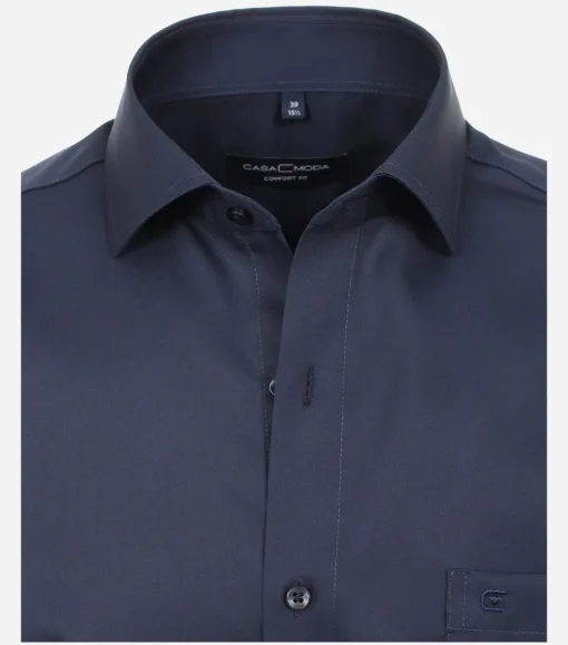 CASA MODA comfort fit overhemd, mouwlengte 72 cm, twill, blauw