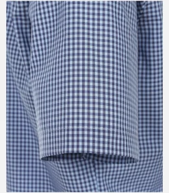 CASA MODA comfort fit overhemd, korte mouw, popeline, blauw geruit