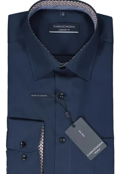 CASA MODA comfort fit overhemd, popeline, donkerblauw
