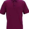 CASA MODA comfort fit poloshirt, donkerroze met blauw melange