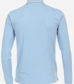 CASA MODA comfort fit polo lange mouw, blauw