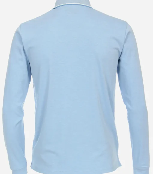 CASA MODA comfort fit polo lange mouw, blauw