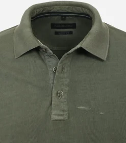 CASA MODA comfort fit polo lange mouw, groen