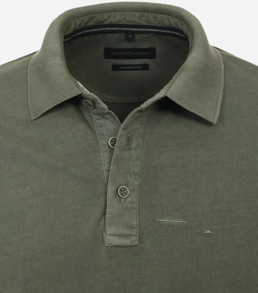 CASA MODA comfort fit polo lange mouw, groen