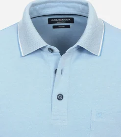 CASA MODA comfort fit polo lange mouw, blauw