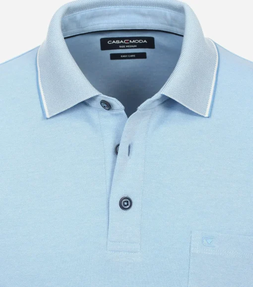 CASA MODA comfort fit polo lange mouw, blauw