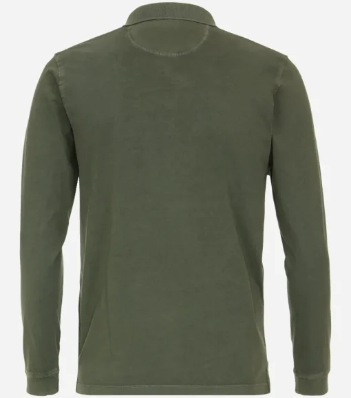 CASA MODA comfort fit polo lange mouw, groen
