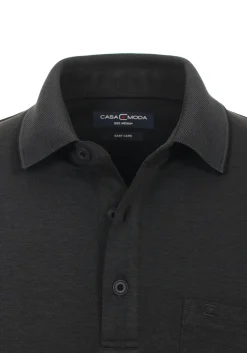 CASA MODA comfort fit poloshirt, antraciet melange