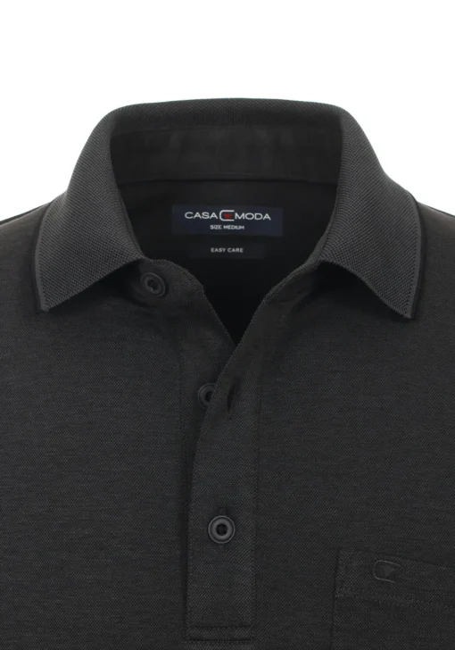 CASA MODA comfort fit poloshirt, antraciet melange
