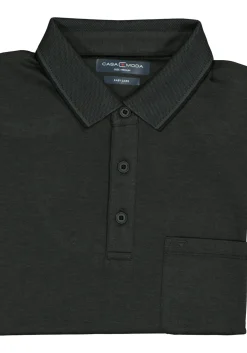 CASA MODA comfort fit poloshirt, antraciet melange
