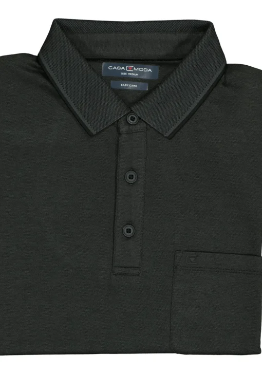 CASA MODA comfort fit poloshirt, antraciet melange
