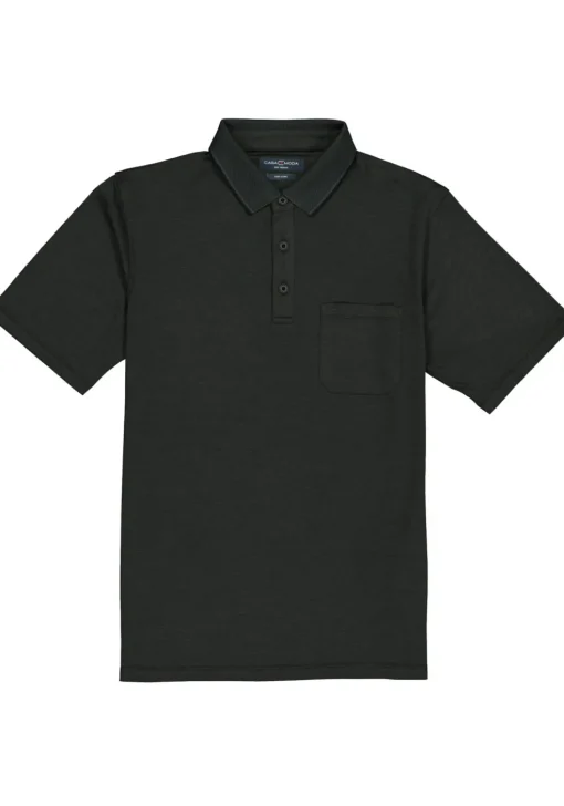 CASA MODA comfort fit poloshirt, antraciet melange