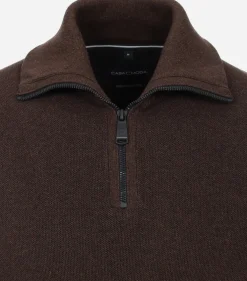 CASA MODA comfort fit schipperstrui, bruin melange