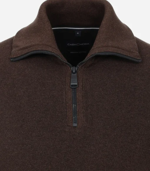 CASA MODA comfort fit schipperstrui, bruin melange