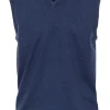 CASA MODA heren spencer katoen, V-hals, blauw