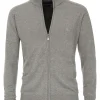 CASA MODA heren vest katoen, met rits, grijs