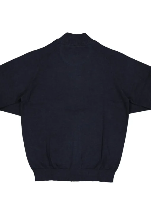 CASA MODA heren vest katoen, met rits, marine blauw