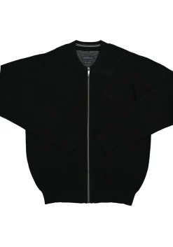 CASA MODA heren vest katoen, met rits, zwart