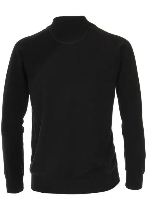 CASA MODA heren vest katoen, met rits, zwart