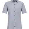 CASA MODA modern fit overhemd, korte mouw, popeline, blauw dessin