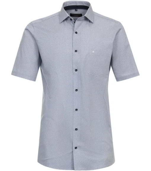 CASA MODA modern fit overhemd, korte mouw, popeline, blauw dessin