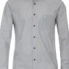 CASA MODA modern fit overhemd, popeline, bruin dessin