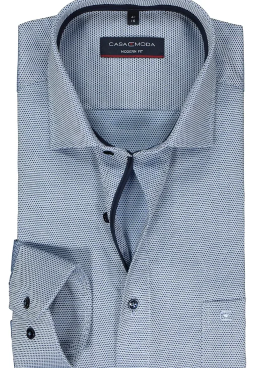 CASA MODA modern fit overhemd, dobby, blauw
