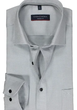 CASA MODA modern fit overhemd, dobby, grijs