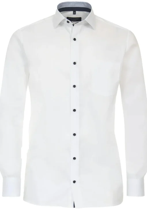 CASA MODA modern fit overhemd, popeline, wit