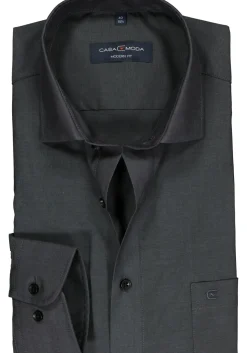 CASA MODA modern fit overhemd, antraciet grijs