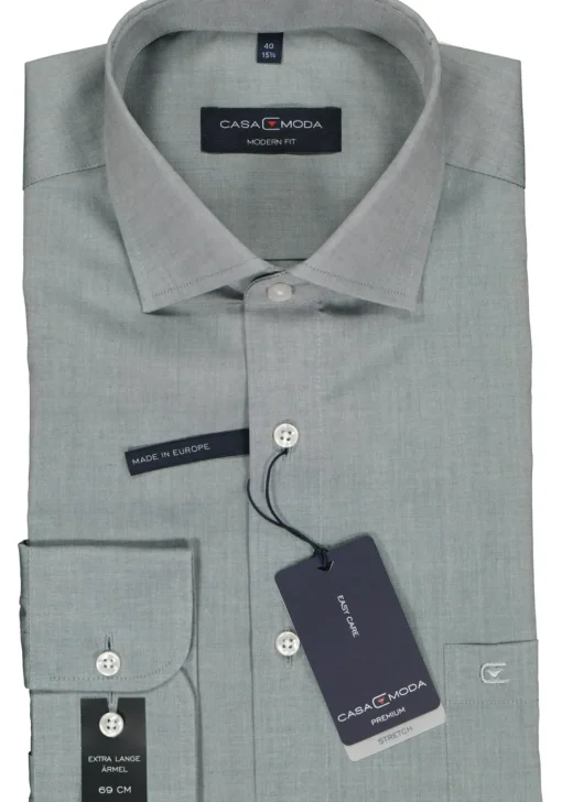 CASA MODA modern fit overhemd, mouwlengte 7, grijs