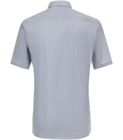 CASA MODA modern fit overhemd, korte mouw, popeline, blauw dessin