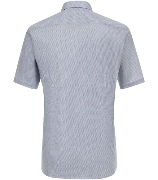 CASA MODA modern fit overhemd, korte mouw, popeline, blauw dessin