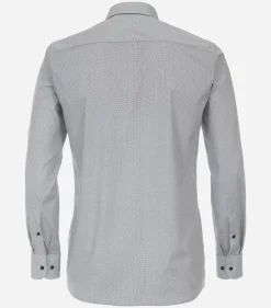 CASA MODA modern fit overhemd, popeline, bruin dessin